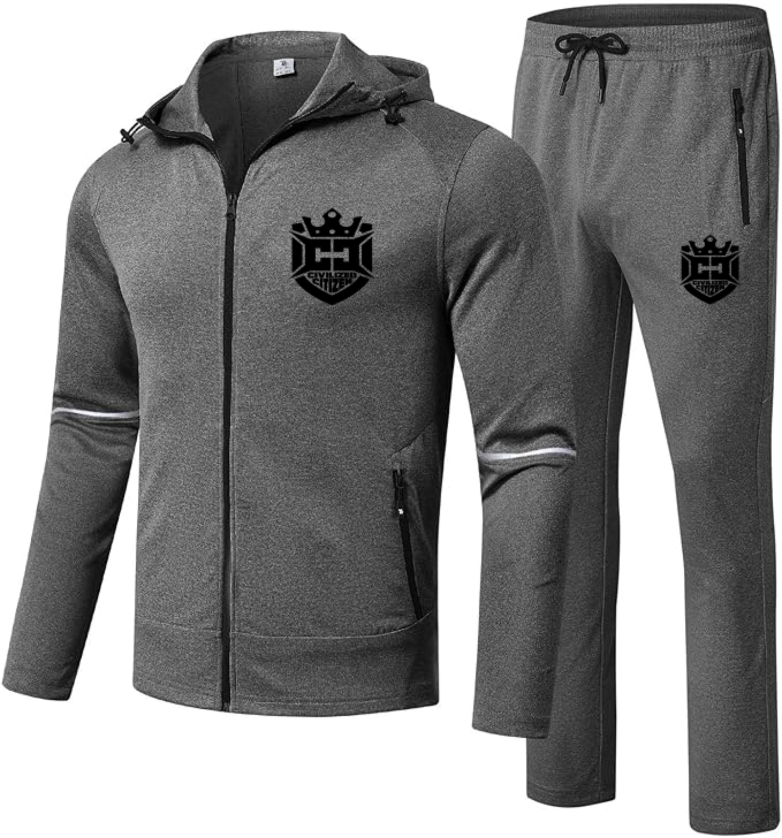 CIVILIZED CITIZEN HOODED TRACKSUIT DARK GREY