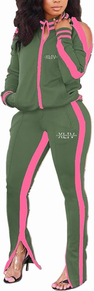 Ladies XLIV Tracksuit Green