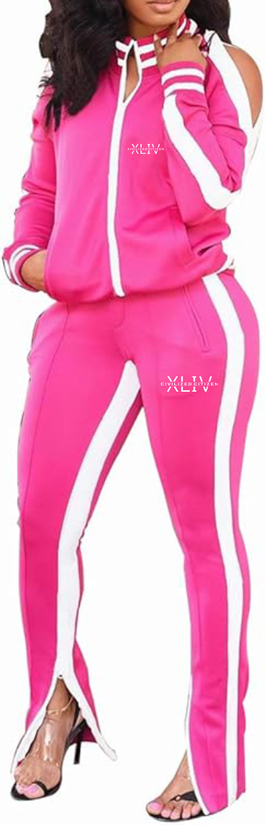Ladies XLIV Tracksuit Pink